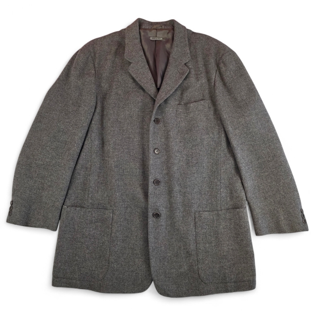 Vintage Y2K Vestimenta Grey Cashmere Wool Blend Blazer 54R Made In Italy READ